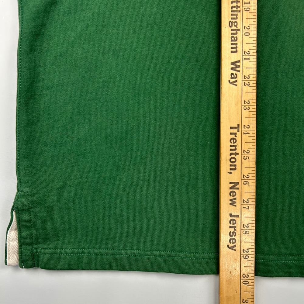 Polo Ralph Lauren Mens XL Rugby Shirt Green Orange Stripe Long Sleeve Cotton VTG - Picture 7 of 10